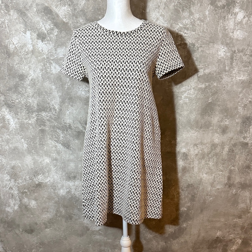Zara Black and White Geometric A Line Dress (Love 14)